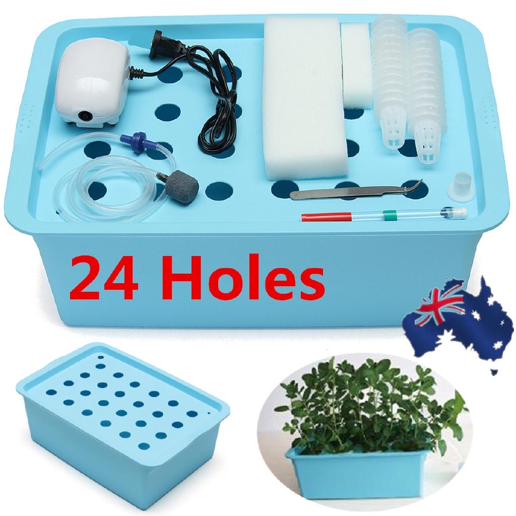 9/24 Holes Indoor Aerobic Soilless Cultivation Plant Floriculture Cultivation Site Hydroponic System Kit 220V