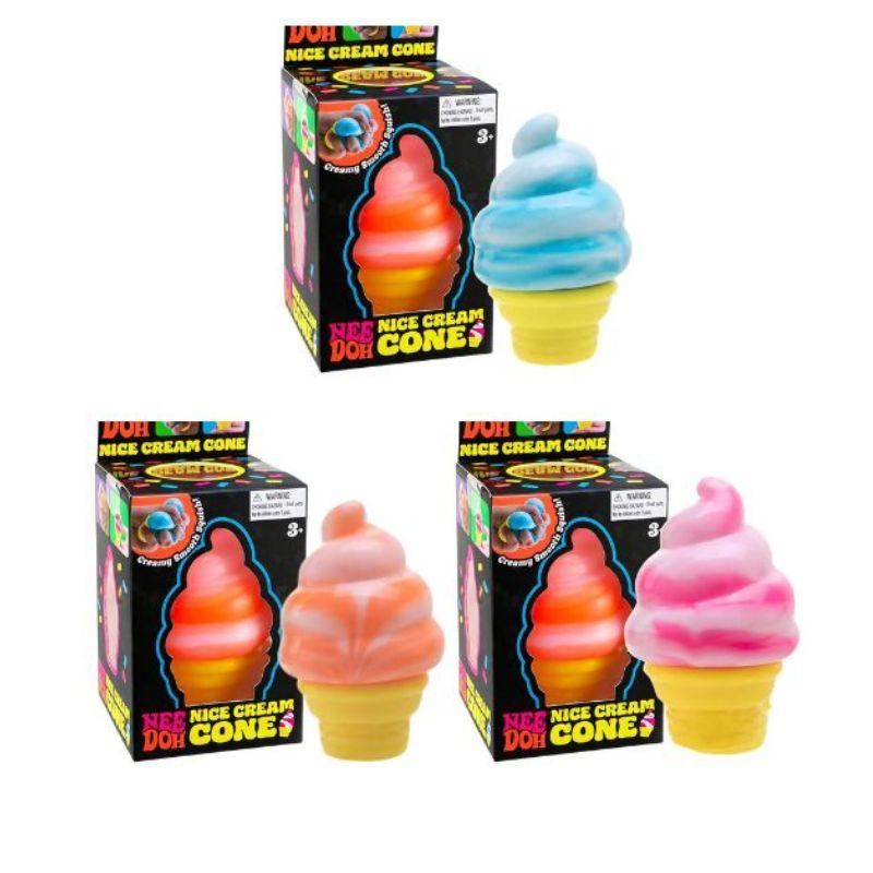 Schylling Nee Doh Ice Cream Sensory Toy Stress Relief Fidget Toy for Anxiety Focus Adults Kids