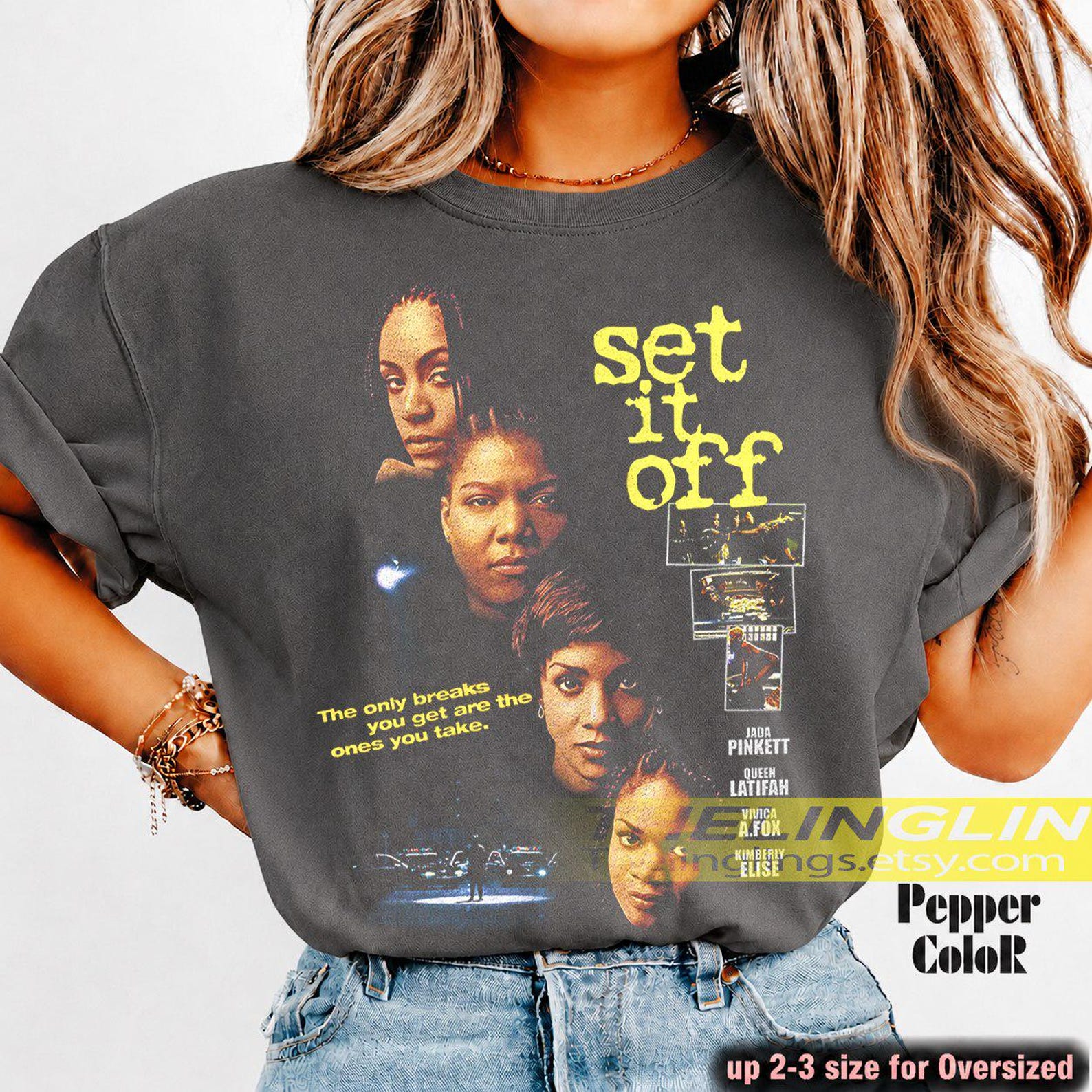 Set It Off 1996 Action Crime Unisex Softstyle T-Shirt, Movie Lover Tee, Film Buff Gift, Classic Cinema Shirt, Pop Culture Top FD XL