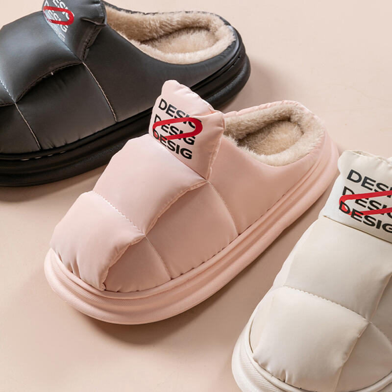 

Warm padded slippers for winter, indoor slippers for living room and office Blue (Men s 250-270)