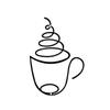 Creative Coffee Theme Wall Hanging Decors Metal Wire Wall Art Ornament Coffee Shop Decoration Home Interior Accessories