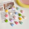 Dopamine Colored Heart-shaped Magnetic Refrigerator Sticker with Colorful Polaroid Photos, Magnetic Nails, Three-dimensional Hole Board Decoration