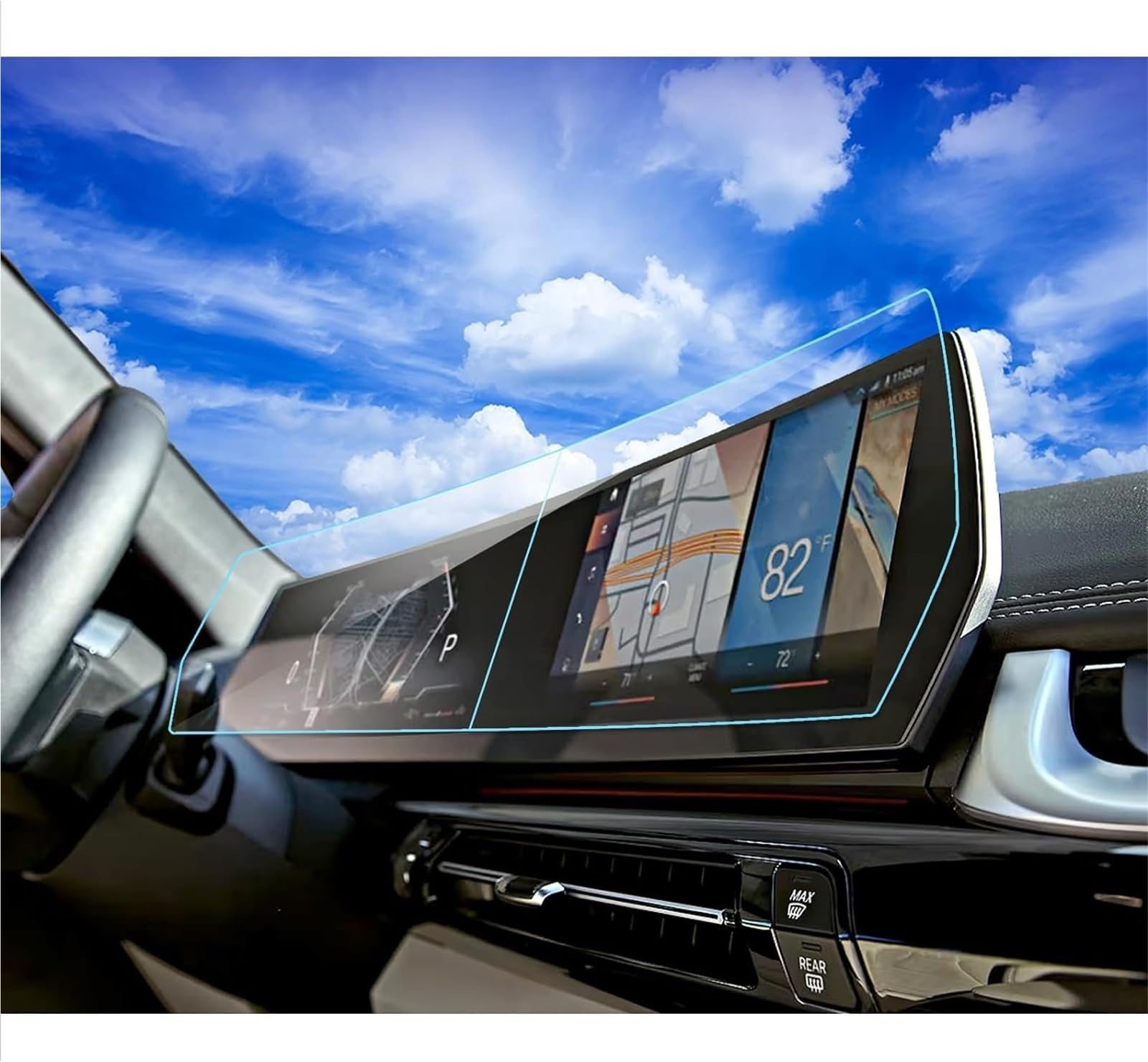 

2 x Защитное стекло для сенсорного экрана навигационного информационно-развлекательного центра для X2 IX2 2024 One Size