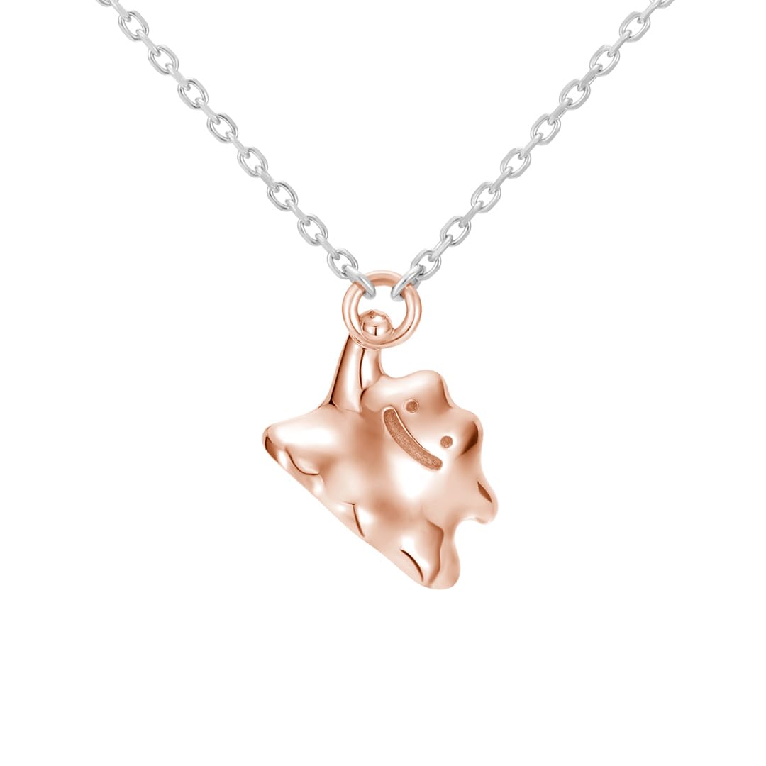 

Ditto Silver Gold and Popular Gift U-Treasure Necklace, (Pink Plated), Unisex, Men s Women s Accessory, Jewelry,