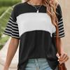 Summer New Round Neck Casual Loose Women's T-shirt Fashion Simple Short Sleeve T shirts for Women Elegant Slim Fit Office Lady Tee Tops 26648