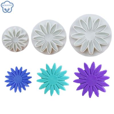 3pcs Plum Flower Plunger  Cookie Cutter Custom Made 3d Printed Fondant Cookie Cutter Biscuit Mold For Cake Decorating Tools
