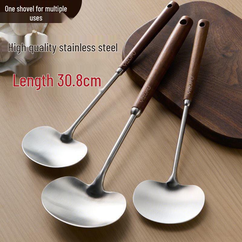 **Stainless Steel Stir-Fry Spatula - Home Use, Thickened Design**
