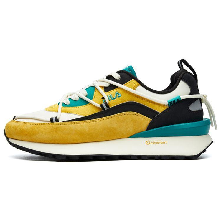 FILA Fusion Jogger DX Fashion Comfortable Fabric Synthetic Leather Low Top Running Shoes Men sneaker Lime Coffee Orange T12M111108FLW