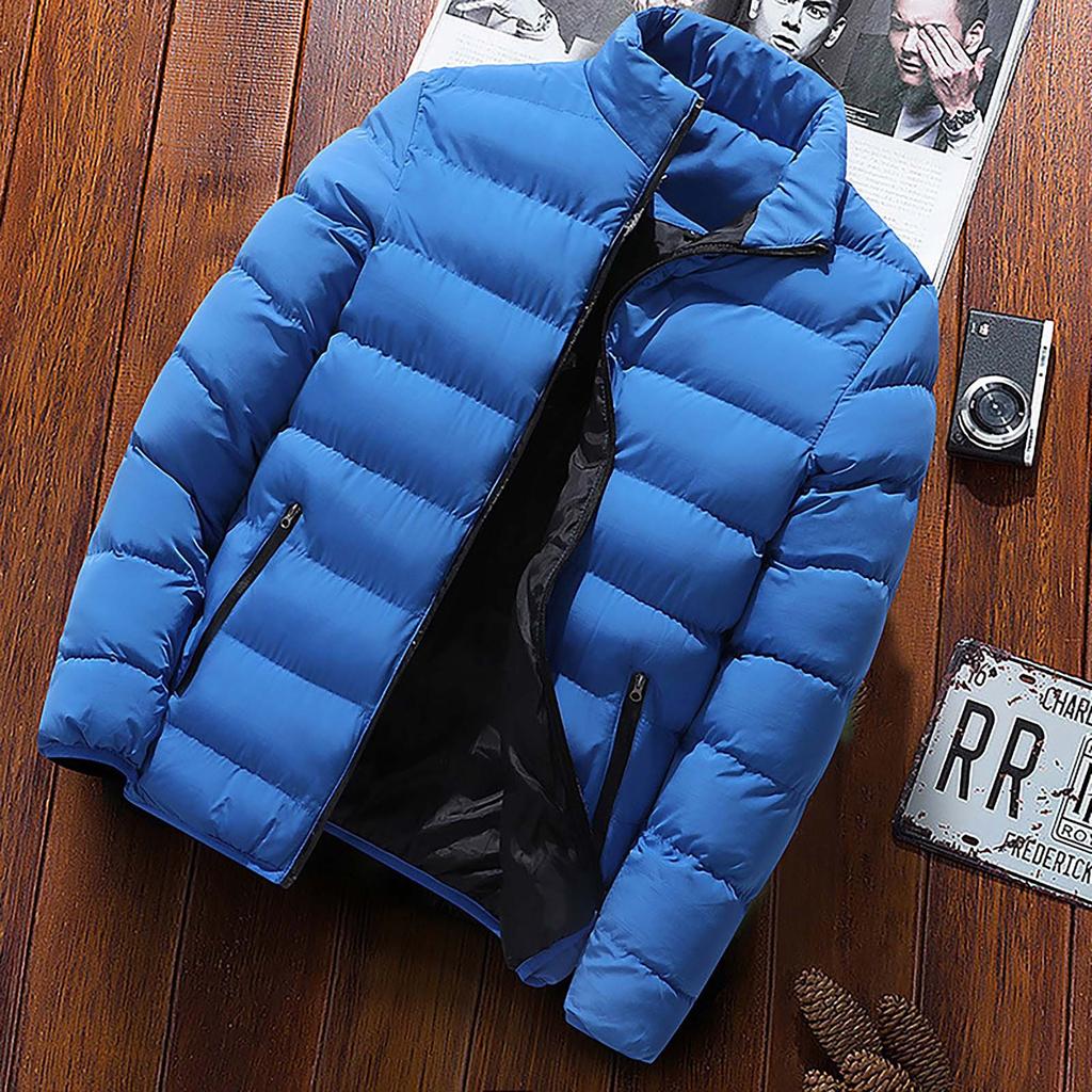 Men's Winter Thickened Lightweight Warm Sports Jacket Youth Stand-up Collar Casual Jacket