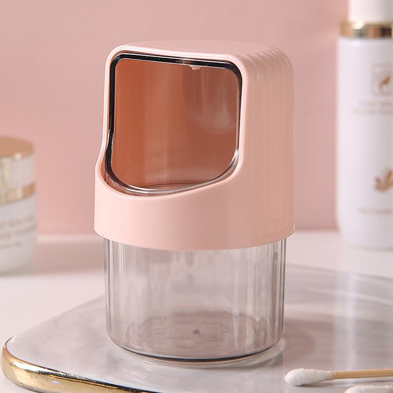 Прозрачная коробка для хранения ватных палочек вращающаяся с крышкой пыленепроницаемая настольная коробка для хранения ватных палочек пластиковая банка для хранения зубочисток 699₽