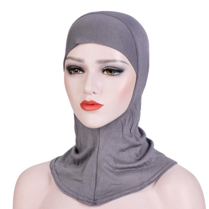 Turbanmütze Vollabdeckung Innen-Hijab-Kappen Islamische Unterkopftücher Hauben Einfarbige Modal-Unterkopftuchkappen