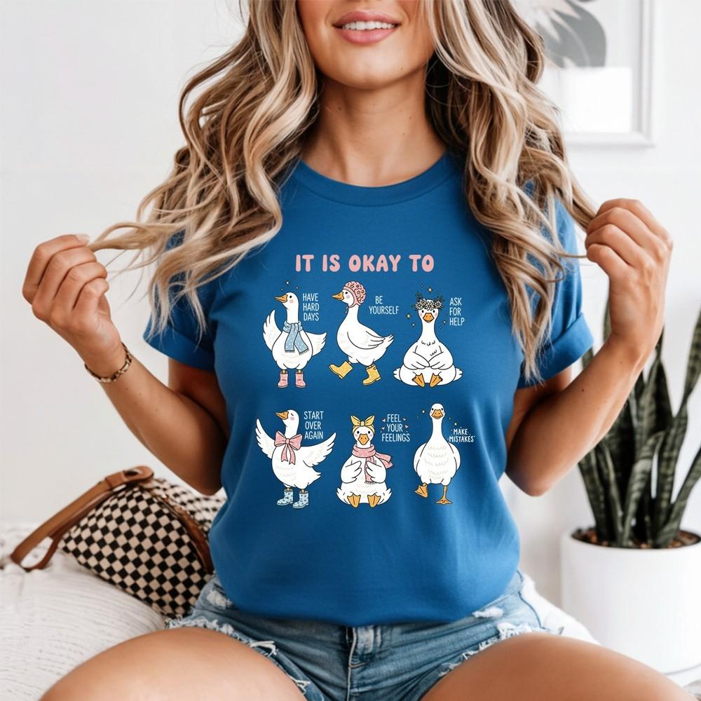 Unisexs Motivational Goose Tshirt Cute Funny Unisextal Health Unisexs Tshirt