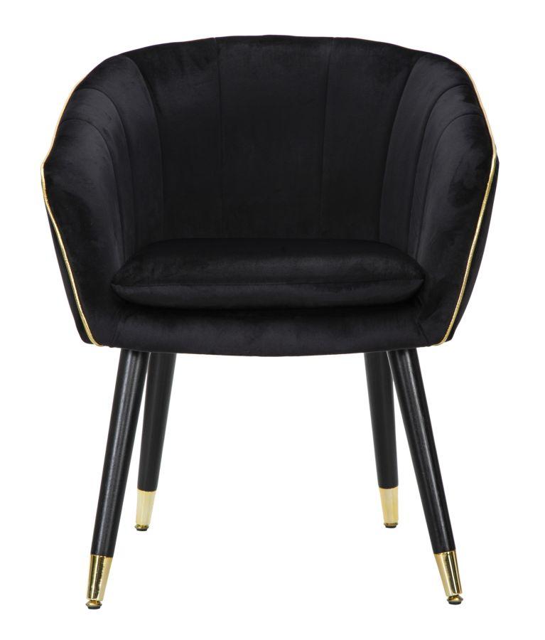 Armchair Paris Black Gold Cm 62X58X78