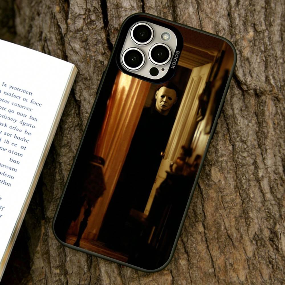 

Halloween Michael Myers Phone Case For iPhone 17,16,15,14,13,12,11 Plus,Pro Max,XS,Colored Silver Plated Inside Cover iPhone12ProMax