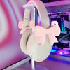 Accessorio Auricolare con Fiocco in Silicone, Decorazioni a Fiocco 3D per Cuffie, Carine Decorazioni per Auricolari, Clip Decorativa per Cuffie con Fiocchi in Silicone