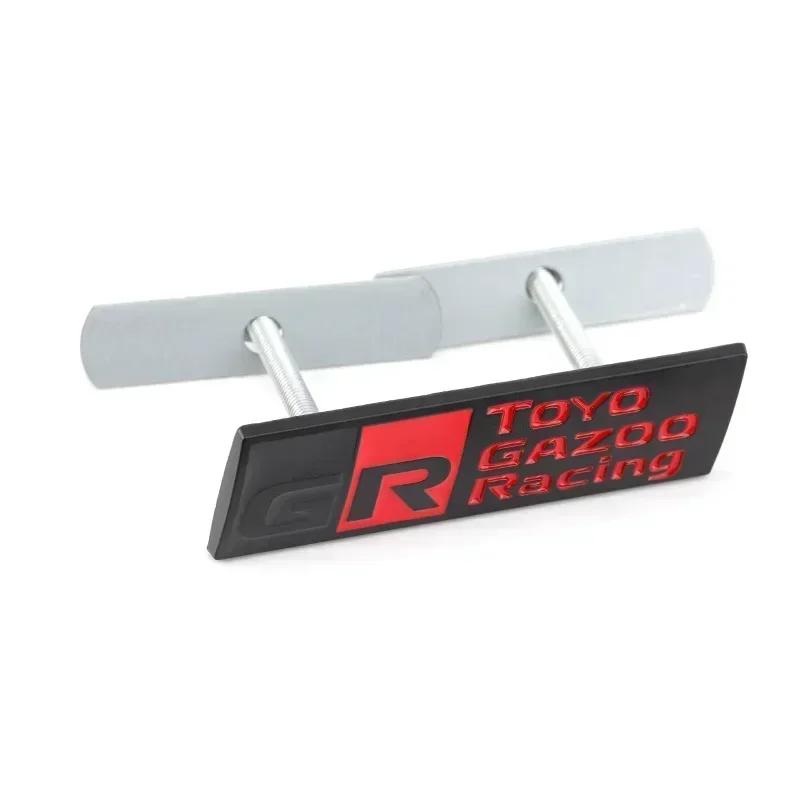 Car Logo Head Grille Rear Badge for Toyota GR Toyo Gazoo Racing Yaris Prius Supra Corolla Camry Crown Prado Corolla Sienta Hilux