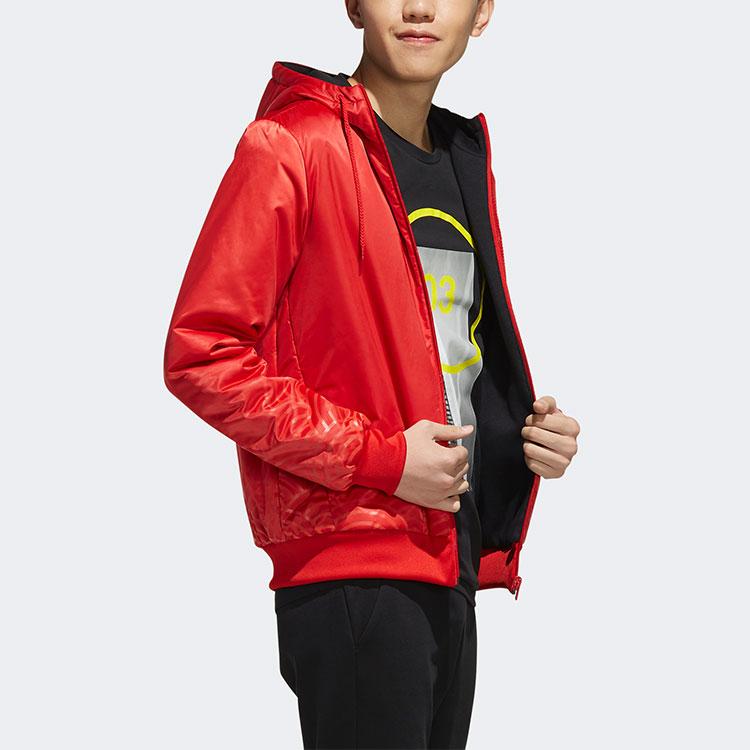 Adidas Neo Reversible Sports Casual Jacket Cotton Men Jackets Light-Crimson EI4342