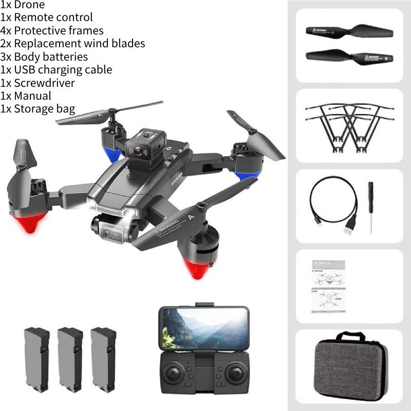 Js22 Foldable Obstacle-avoidance Drone With Hd Camera Colorful Lights Four-axis Remote Control Aircraft