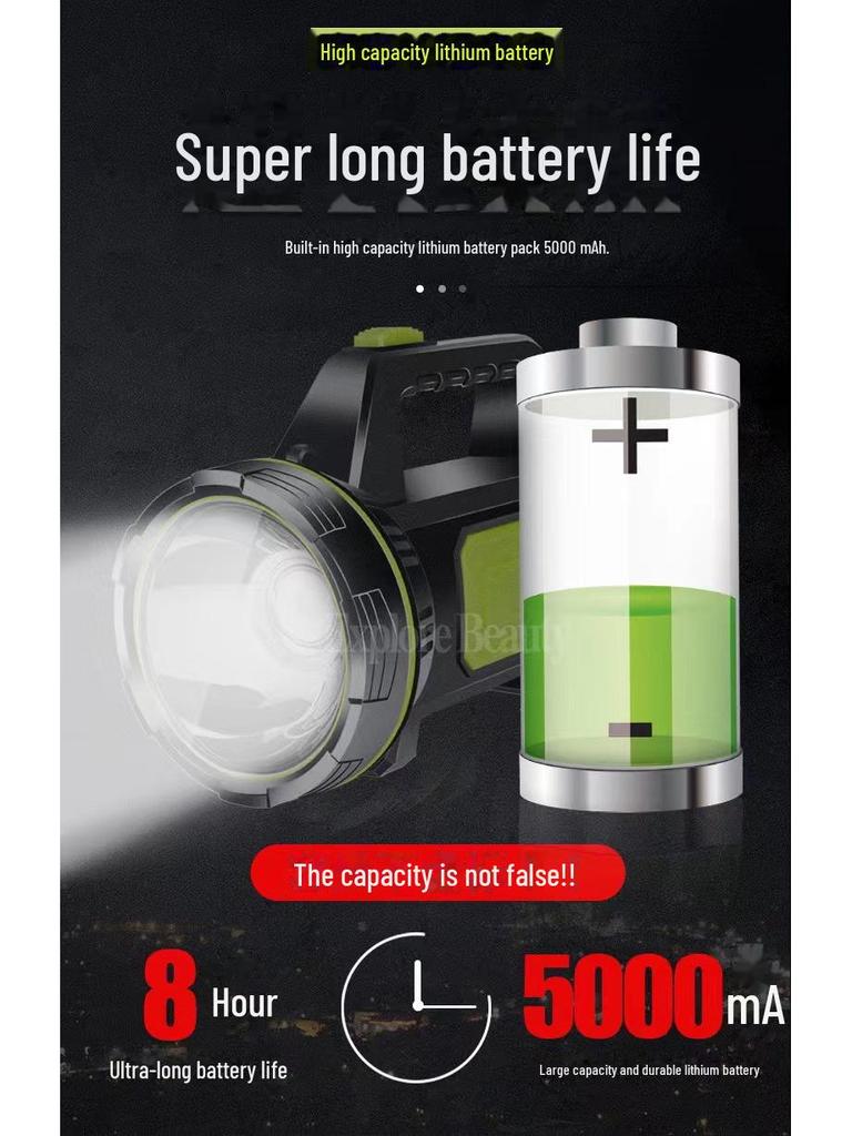 Rechargeable Multi-Function Strong Light Portable Flashlight for Outdoor & Home Use