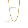 Fashion Vintage Twisted Titanium Steel Cable Chain Necklace Bracelet Woven Jewelry Set
