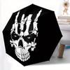 1pc Skull Hand Automatic Open 8-Rib Windproof Umbrella, Travel & Commuting, Suitable for All Seasons, Lightweight Portable,042