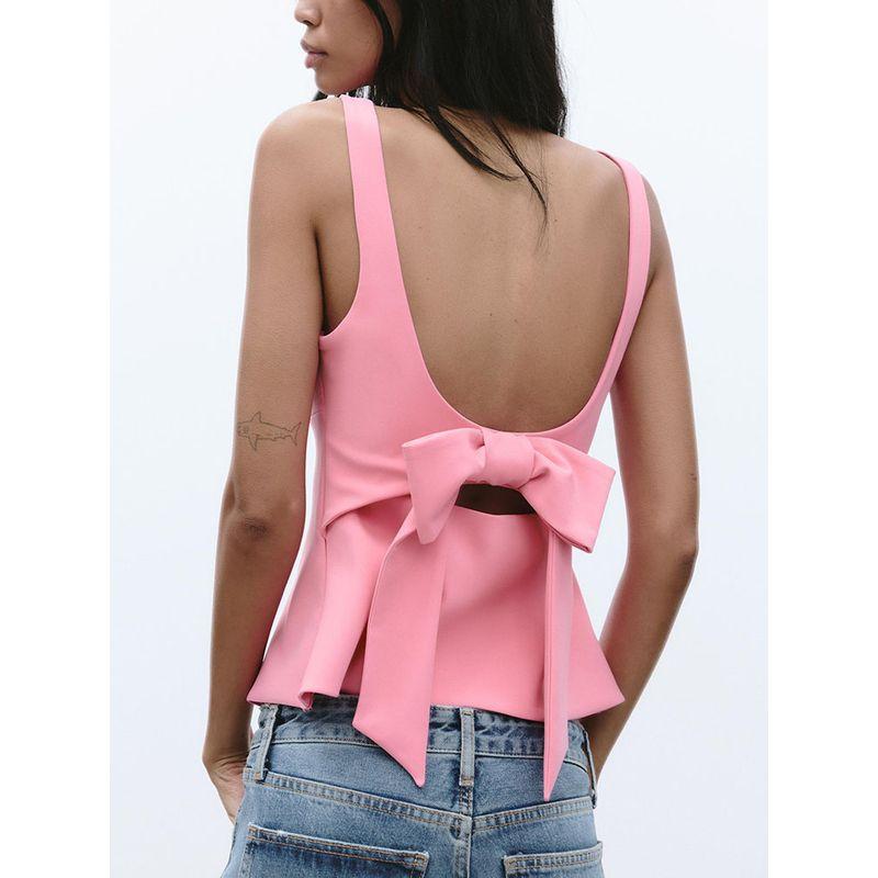 Za2025 Summer New Product Women's Clothes Back Bowknot Decoration Tops 3152017 800 2889777 630