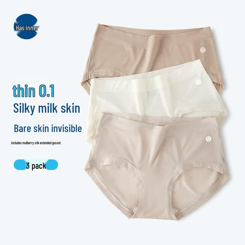 Women s Seamless Ice Silk Breathable Briefs XL