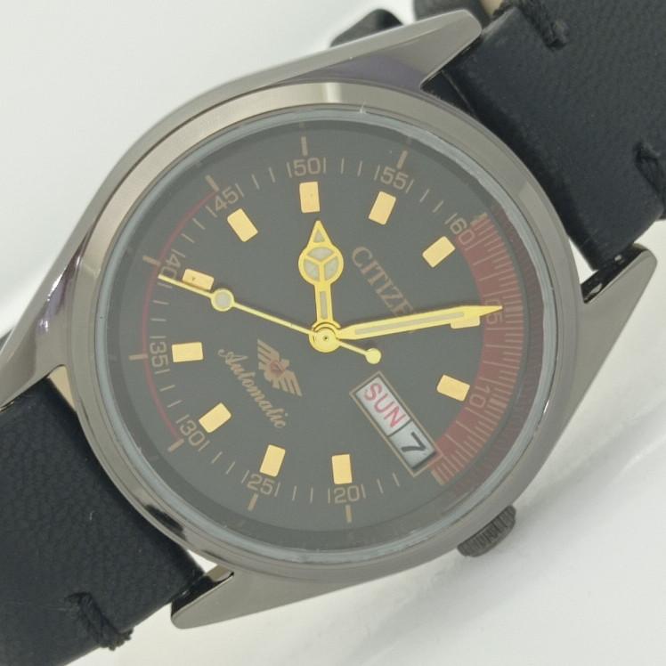 

REFURBISHED CITIZEN AUTOMATIC 8200 JAPAN MENS BLACK DIAL WATCH 010-a415171-2 Sku010-a415171