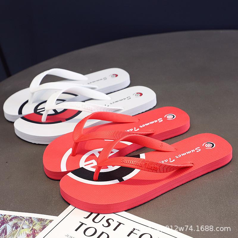 Fashion New Men's Anti-Slip Flip Flops Trendy Couples Beach Sandals Unique Patterns Durable Outdoor Unisex Summer Slides for Casual Wear