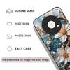 White Camellia Flower Marble Texture Tempered Glass Phone Case for Xiaomi 15 Pro+ 14 Ultra 14T 13T 12 11 Lite 10T 11T PRO Cover