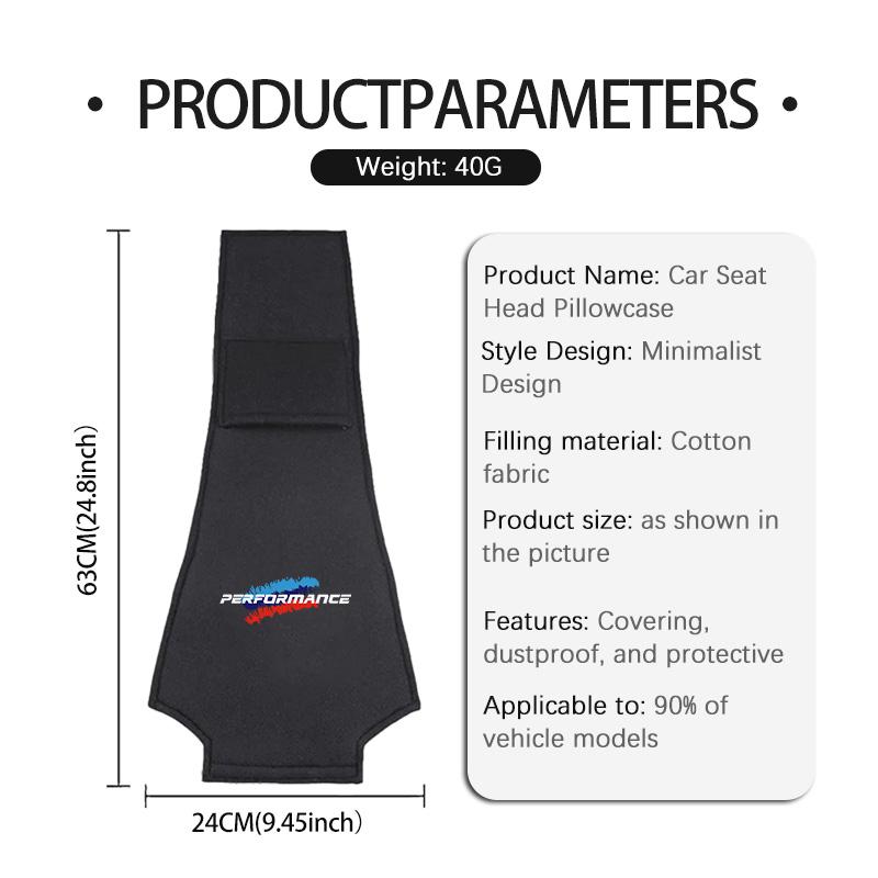 Car Logo Headrest Cover Seat Head Pillow Neck Headrest Stying For BMW M Performance E84 F10 F20 F15 F25 iX iX1 iX2 iX3 iX5 iX7