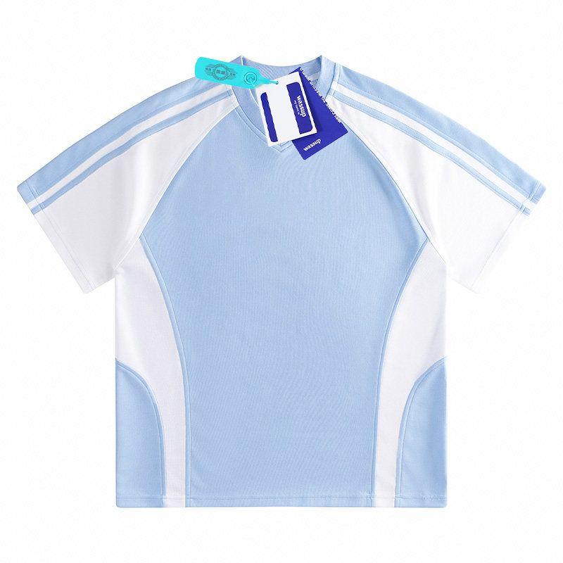 Wassup American-Style Short-Sleeve T-Shirt for Men, 2025 New Summer Wear, High-Street Design, Loose Trendy Brand Top