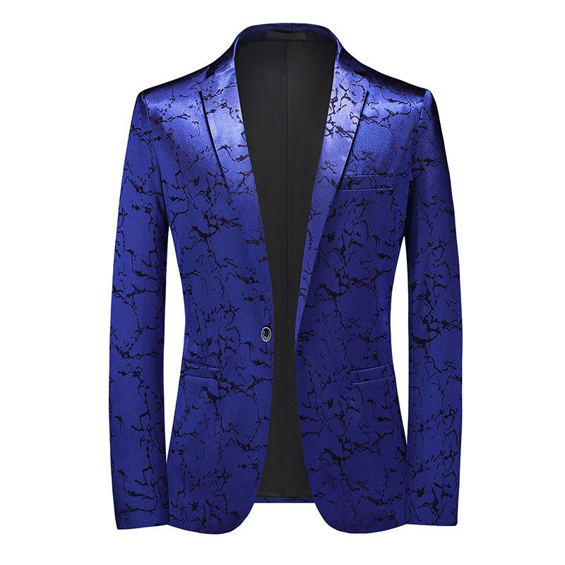 Men Spring  Business Social Suit Jacket  Men's Single Breasted Thin Male Jacquard Blazers Coats