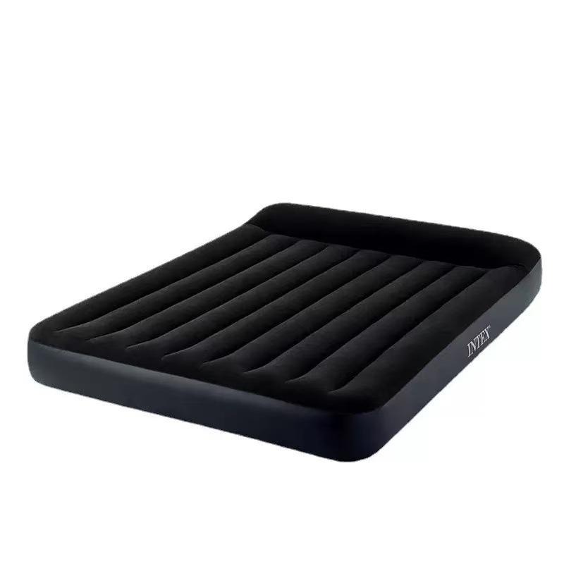 Intex Double Air Mattress with Built-in Pillow - Portable, Thickened, and Simplified Design
