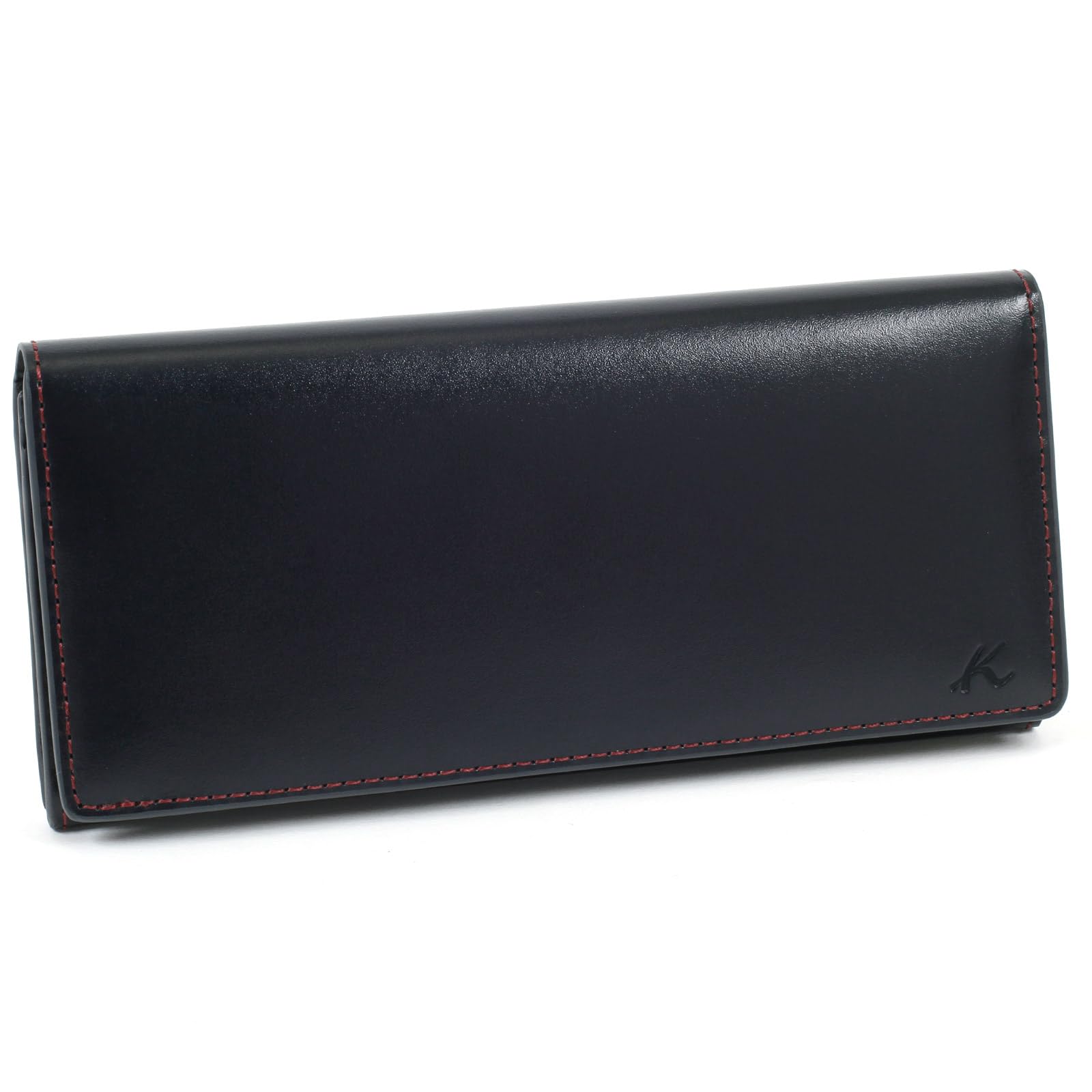 

Довгий гаманець з дубленої шкіри ZH0479 Dark Stitch 10711 [Kitamura] Синій/Винний [темно-синій]