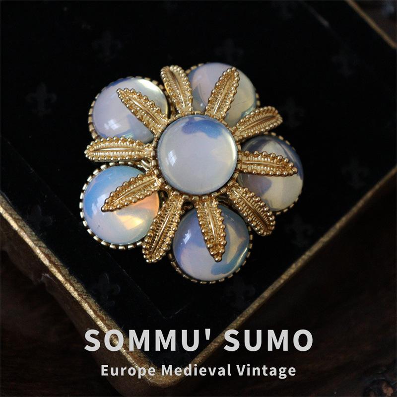 

British Trend Jelly Belly Flower Brooch, ретро-корт средневековый вестерн винтажная реплика