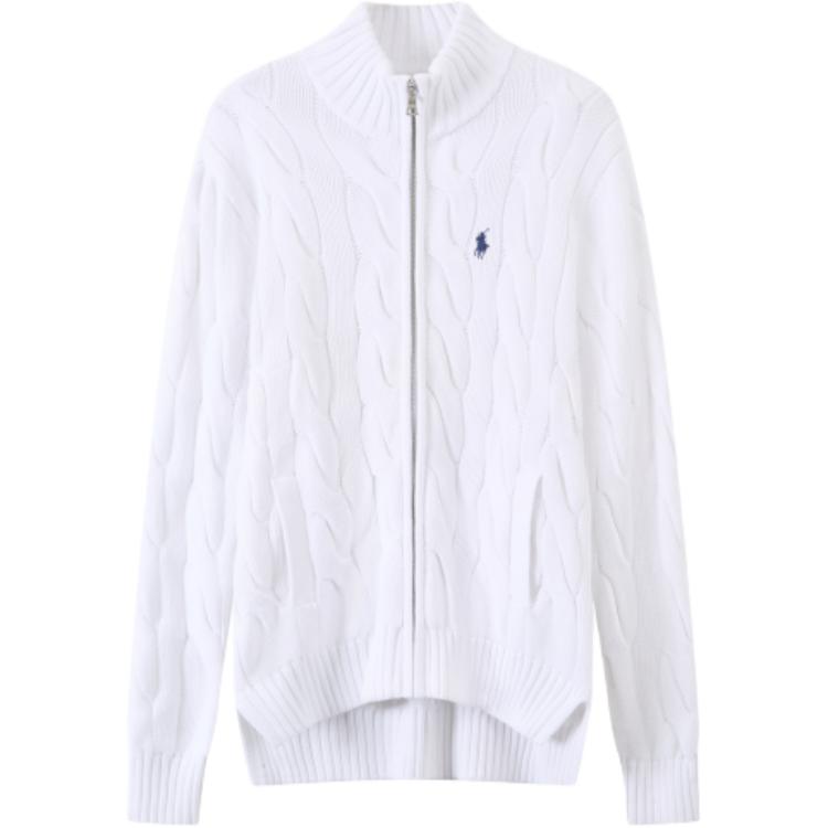 

Polo Ralph Lauren однотонный женский свитер с вышитым пони-узором на молнии с длинными рукавами, белый 211719049-005 XL
