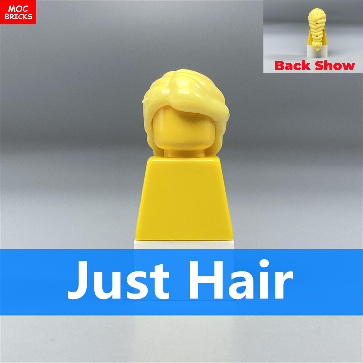 

10pcs MOC Blocks Female Male Boys Girls mustache grandpa Hairs Helmet Action Figure Assembled Construction Bricks Plastic Material Playthings