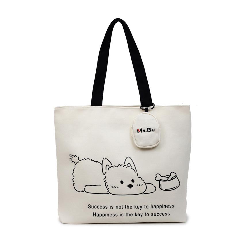 Leisure Commuting Large-capacity Canvas Bag Women's 2025 Autumn New Light Foreign Commuting Shoulder Bag Portable Tote