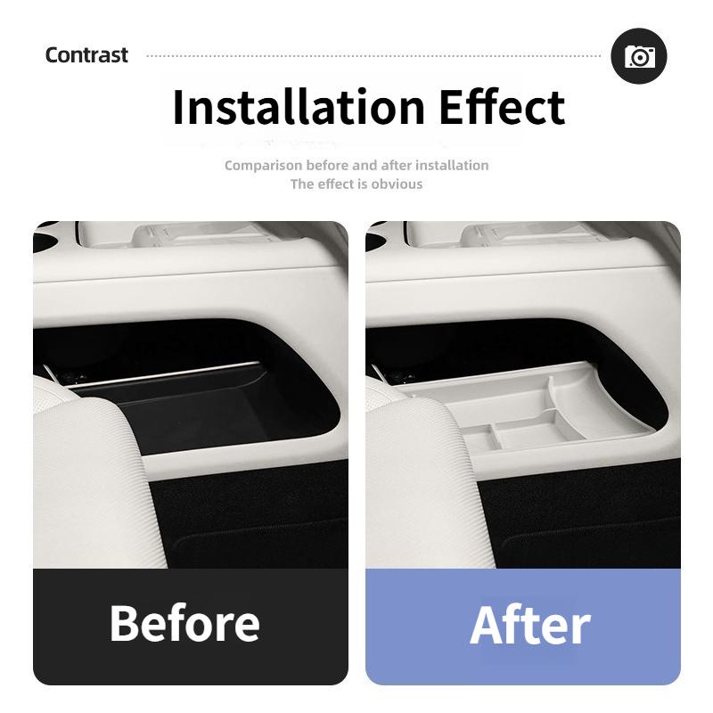 For Li Auto Lixiang I8 2025 Central Control Lower Storage Box Silicone Pad Car Armrest Organizer Interior Modified Accessories