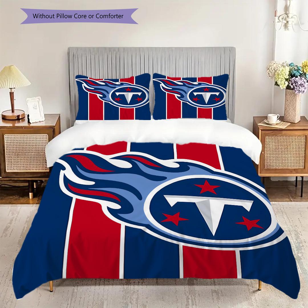 

Tennessee Titans Pattern Bedding Quilt Set Quilt Cover Pillowcase Home Decoration Birthday Gift (1 * duvet cover + 2 * pillowcase, without core) 135x200cm