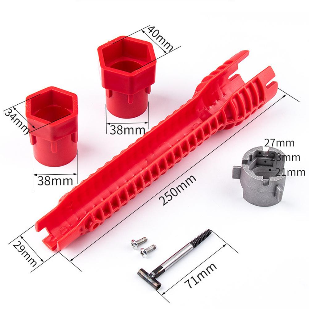 

8 в 1 многофункциональный сантехнический ключ для ванной комнаты, кухонная раковина, кран и раковина, установка, ремонт, инструмент для домашнего обслуживания 8 in 1