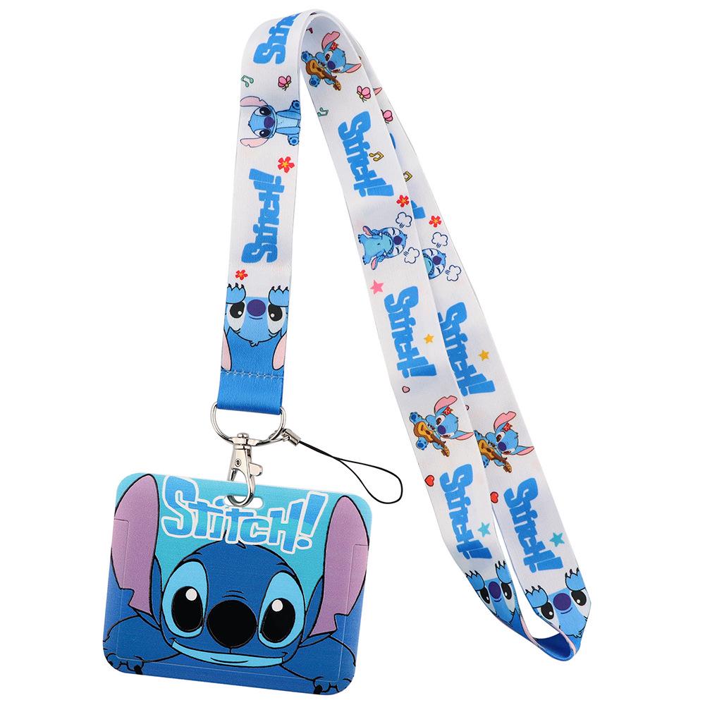 Cute Planet Plushie ID Card Holder with Slide Case & Lanyard for Phone and Access Cards