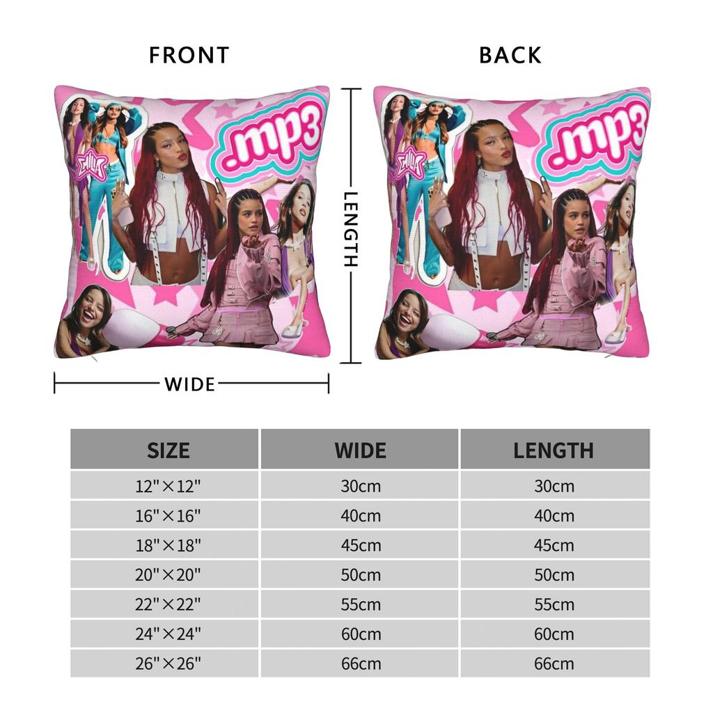 Y2K Emilia Square Pillow Case Cushion Cover Awesome Zipper Decorative Pillowcase For Home 45*45Cm