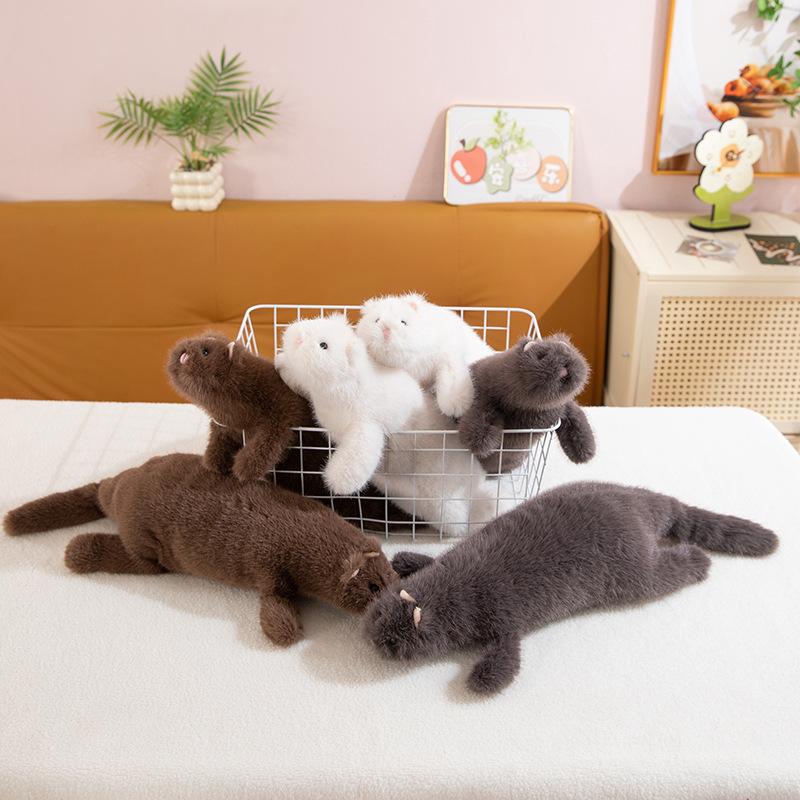 50cm cute simulation animal ferret baby plush stuffed decompression toy soft children's birthday gift Kawaii room decoration