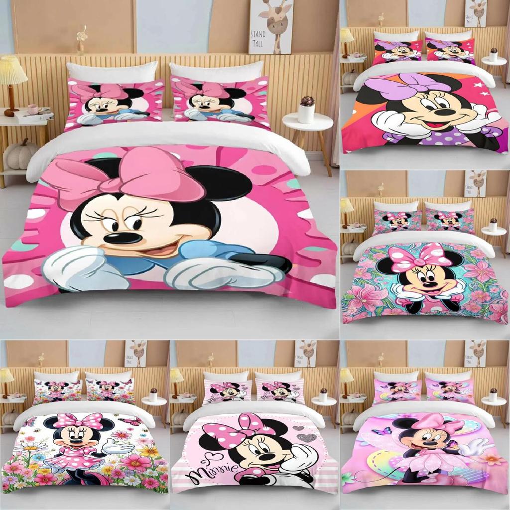 Minnie Bedding Mouse Sets Soft Cover Bed Duvet Pillow Case Decoration Bedroom