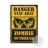 Warning Zombie Poster Danger Vintage Tin Signs Beware of Dog No Parking No Trespassing Metal Plate Garden Home Wall Decor
