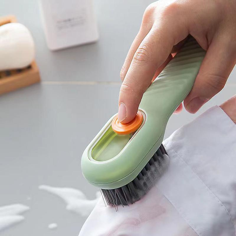 1Pc Washing Shoes Plus Liquid Shoe Brush Press-Out Soft-Bristled Shoe Brush
