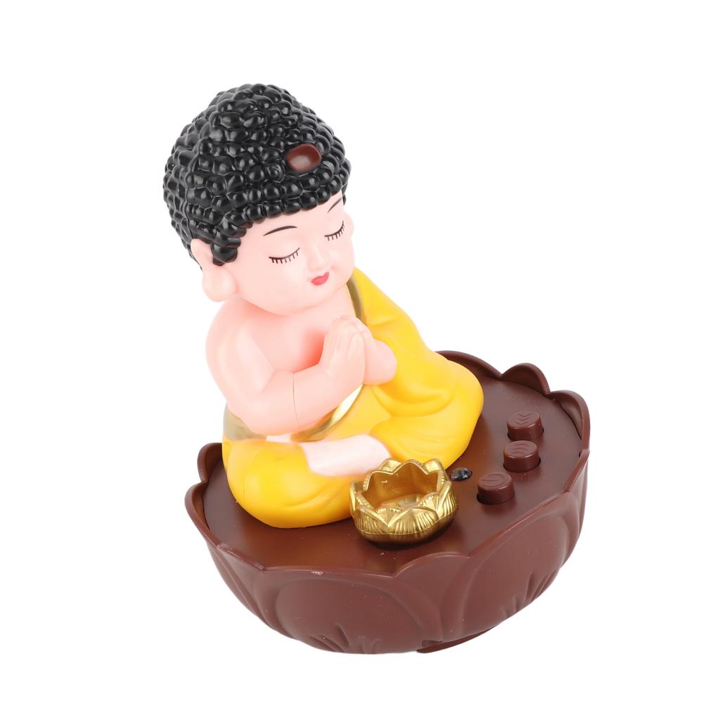 Singing Buddha Figurine USB Charging Desktop Buddha Decorative Statue with Sound for Desk Car