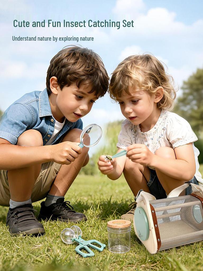 Kids' Outdoor Insect Catcher & Science Exploration Kit with Compass and Magnifying Glass